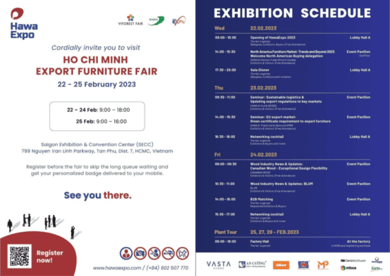 HO CHI MINH EXPORT FURNITURE FAIR – HAWAEXPO 2023