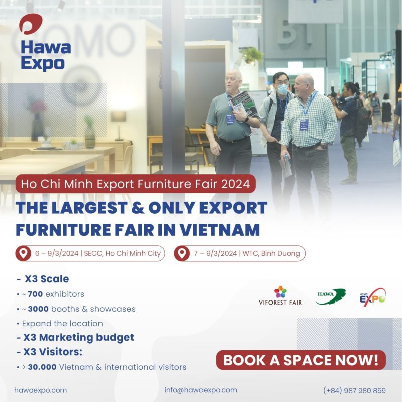 HAWAEXPO 2024 - THE LARGEST & ONLY EXPORT FURNITURE FAIR IN VIETNAM 1 poster Eng 1