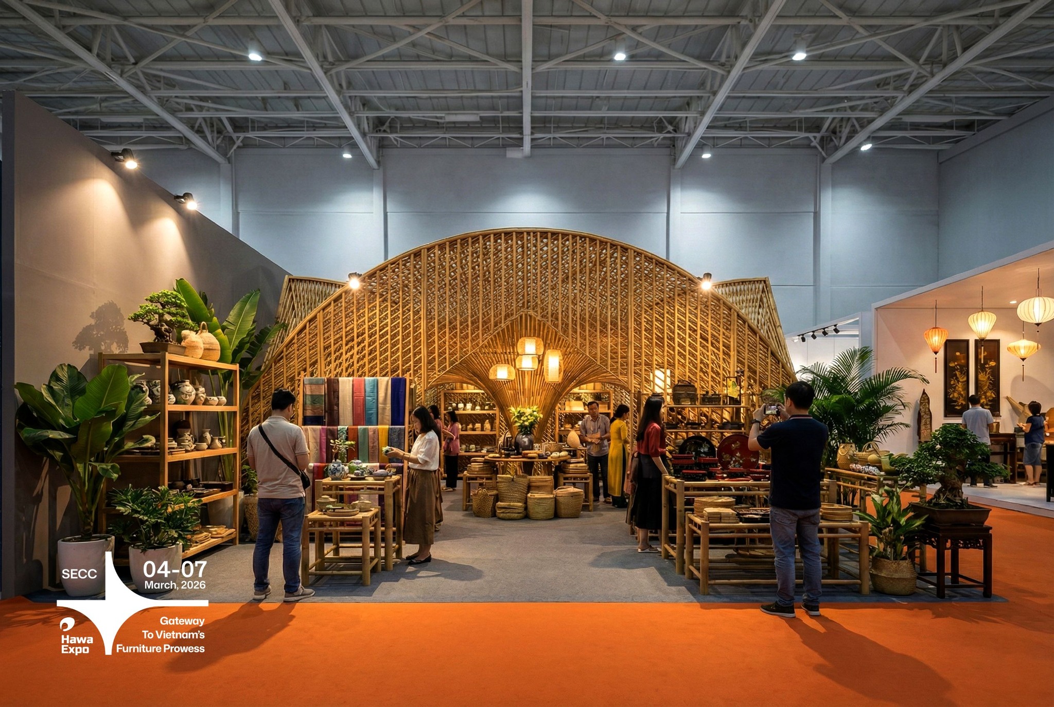 Handcrafted in Vietnam furniture & Gift - HawaExpo 2026 16 The ASEAN Pavilion at HawaExpo 2026 is a stunning woven bamboo masterpiece connecting Southeast Asian identity