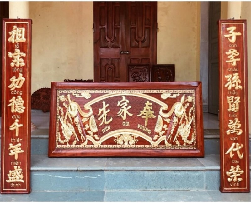 Hoành phi câu đối - Vietnamese wooden antique wall hangings