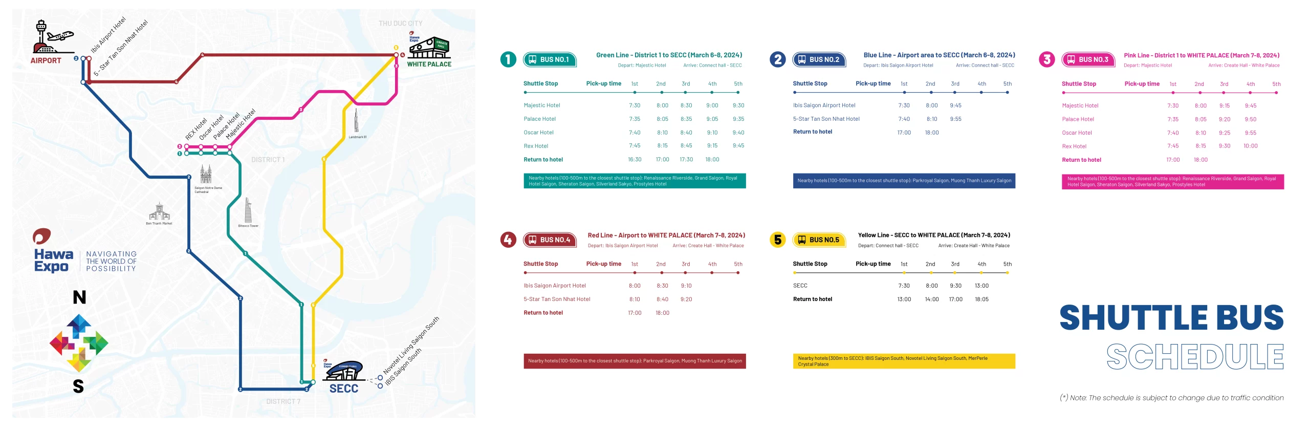 HAWAEXPO SHUTTLE BUS SCHEDULE